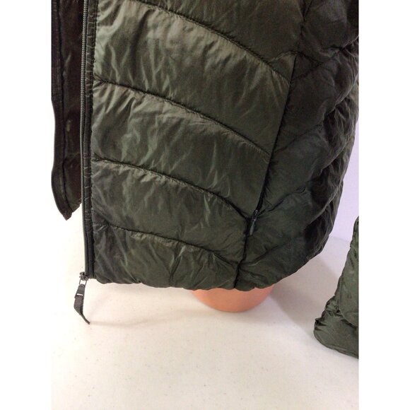 Uniqlo Ultra Light Down Jacket Green Packable Puffer Coat Winter Womens Small - Picture 7 of 7